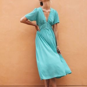 Rove Byron Bay Seam Foam Blue Midi Dress